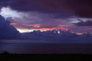 マハナ展望台から見えた夕焼け